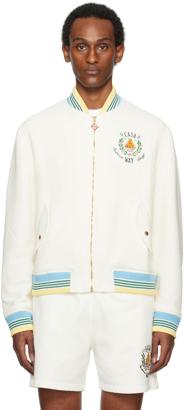 Bomberjacka Casablanca Bomber Jacket Vit | MPS24-OT-102-01