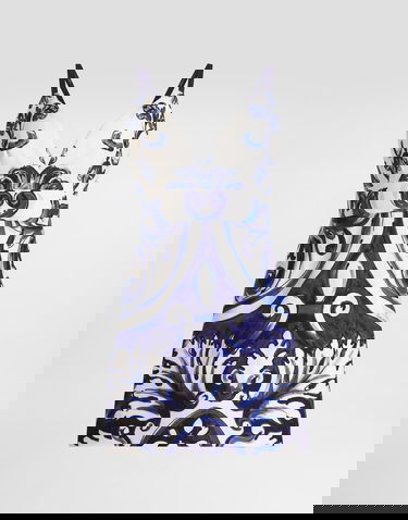 Klä Dolce & Gabbana Dolce & Gabbana Majolica-Print Cotton Mini Dress Blå | I6KH1WFPFSTHB5DQ, 0