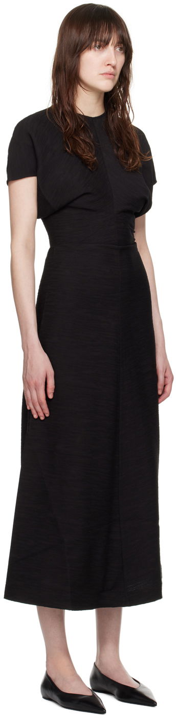 Klä TOTEME TOTEME Slouch Waist Maxi Dress Svart | 243-WRD1103-FB0199, 1