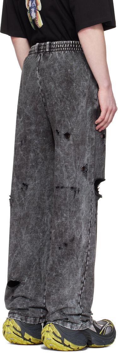 Träningsbyxor We11done We11done Destroyed Jersey Sweatpants Grå | WD-TA0-25-726-U-BK, 2
