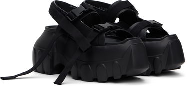Sneakers och skor Rick Owens Rick Owens Hollywood Mega Tractor Sandals Svart | RU01E5866 LOO, 3