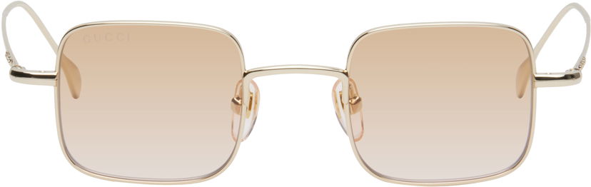 Solglasögon Gucci Gucci Squared Metal Sunglasses Metallisk | GG1813S-004