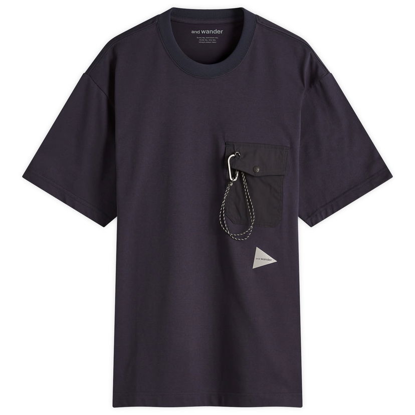 T-shirt and wander And Wander Pocket Tee, Size Large Mörkblå | 5745184094-120