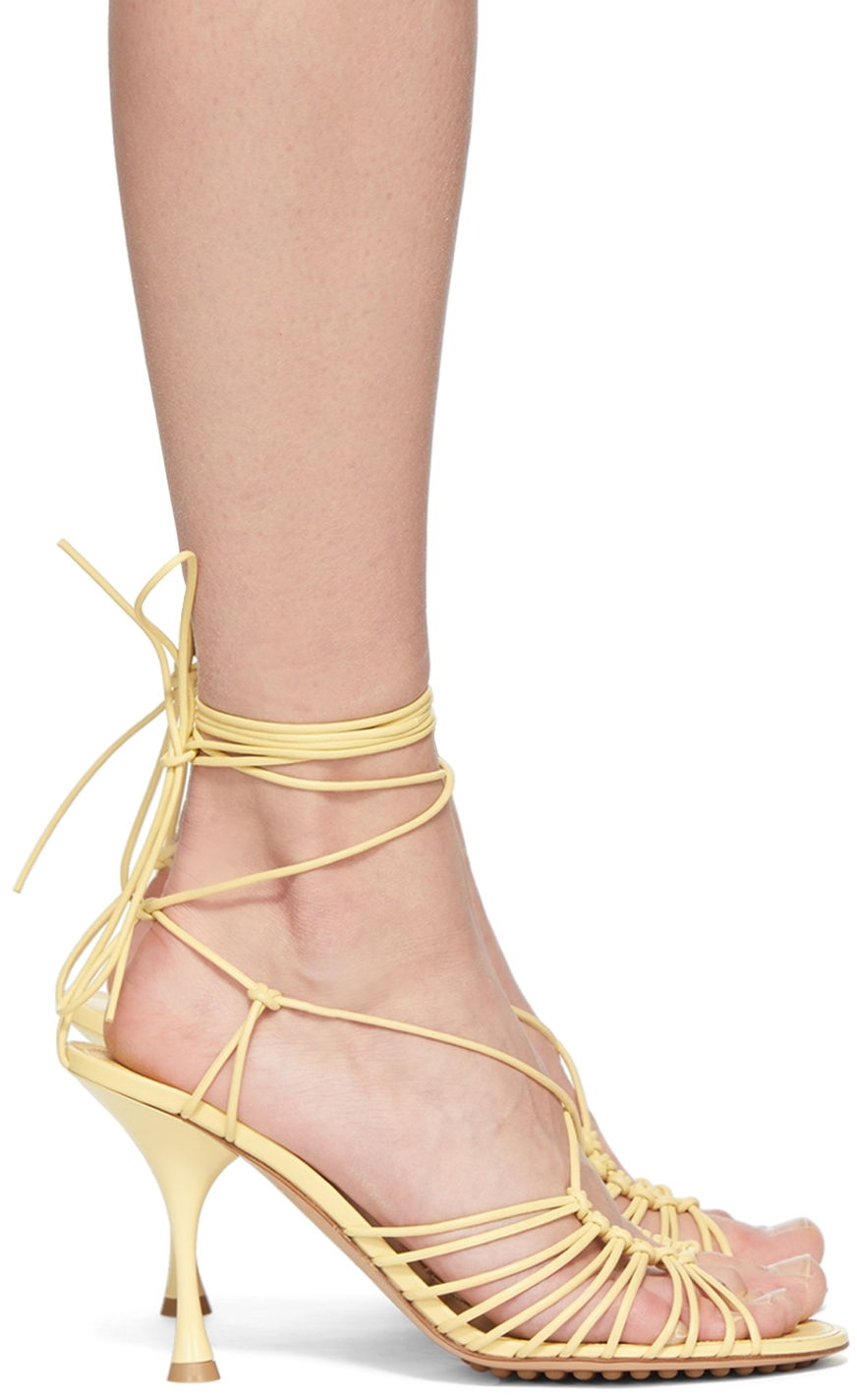 Sneakers och skor Bottega Veneta Lagoon Dot Heeled Sandals "Yellow" Gul | 690017 VBSD0, 0