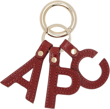 Nyckelringar A.P.C. A.P.C. Lettres 'A.P.C.' Leather Keychain Röd | PXCCK-F63656, 0