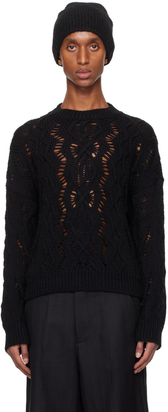 Sweater OUR LEGACY Cable Sonar Sweater Svart | M4243CB