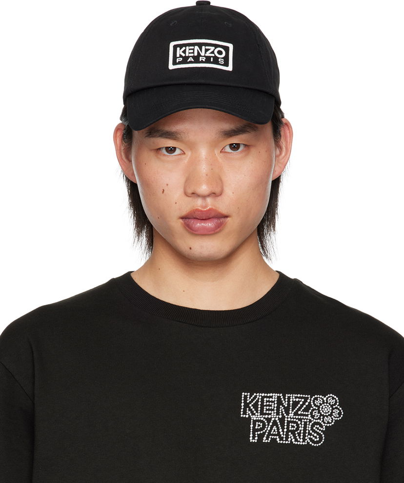 Keps KENZO Black Paris ' Tag' Cap Svart | FE58AC711F32