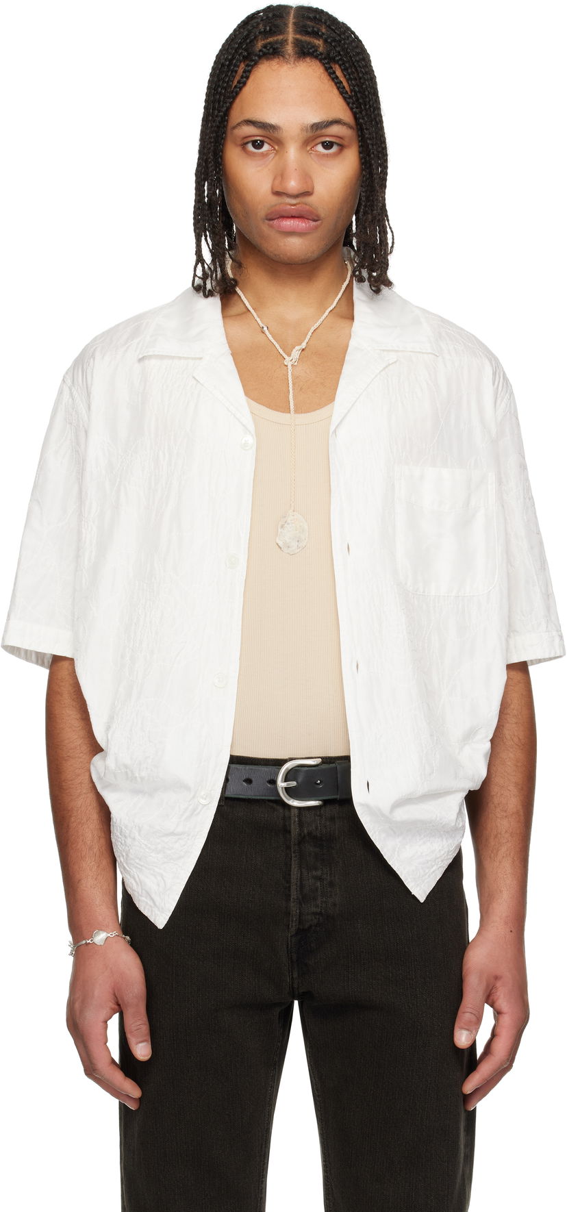 Skjorta OUR LEGACY Our Legacy Heusen Short Sleeve Shirt Vit | M2252HWF
