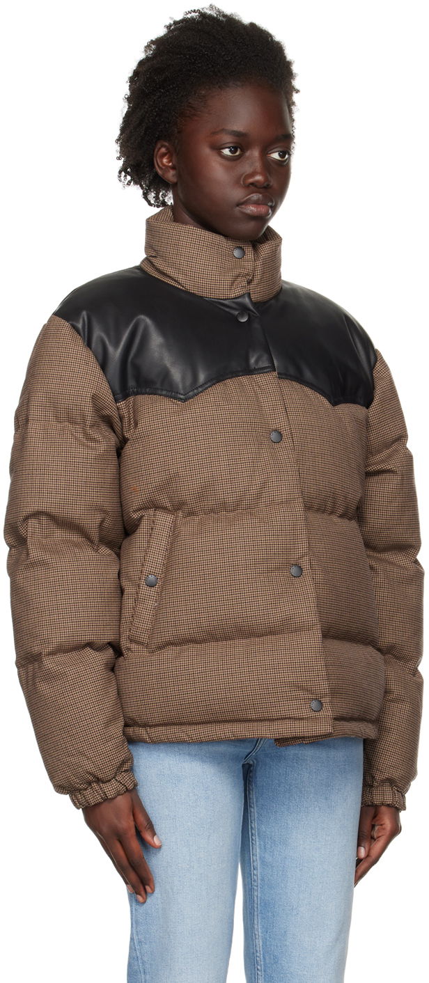 Pufferjacka rag & bone Rag & Bone Cal Houndstooth Down Jacket Brun | WAW22F2031FA31, 1