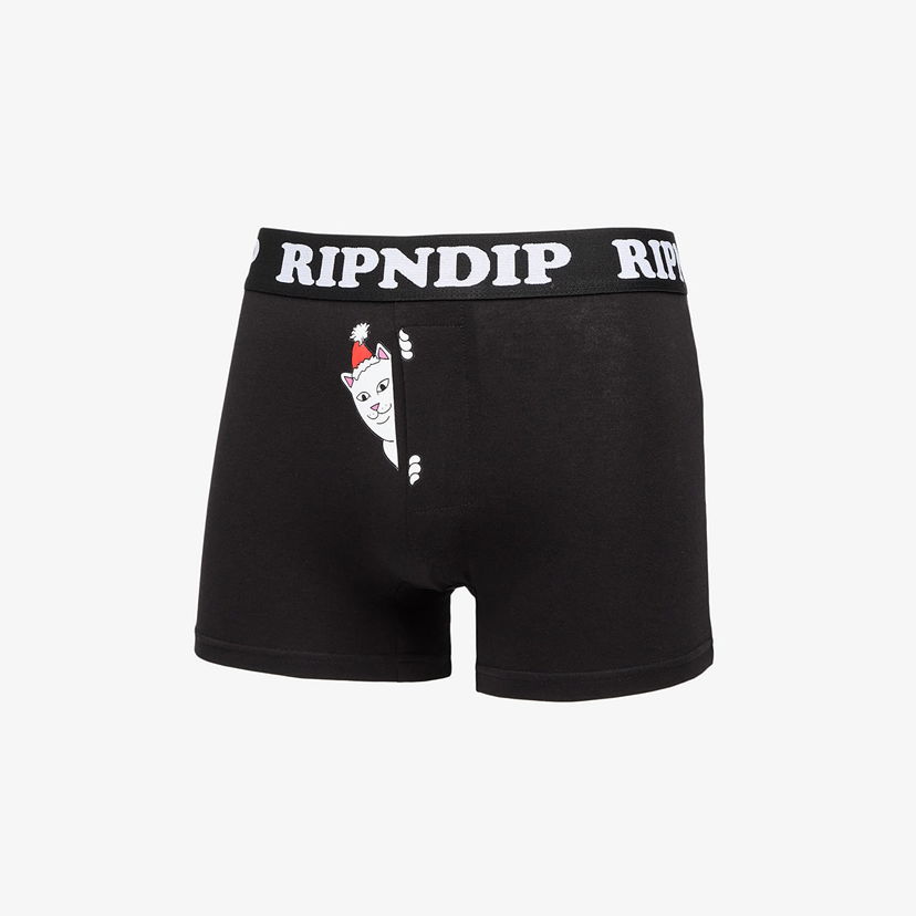 Boxare RIPNDIP Peeking Santa Nerm Boxers Svart | RNDHOL24208