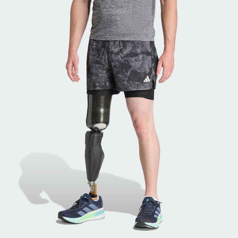 Shorts adidas Performance Own The Run Spray Dye 2-in-1 Shorts Svart | JN9680