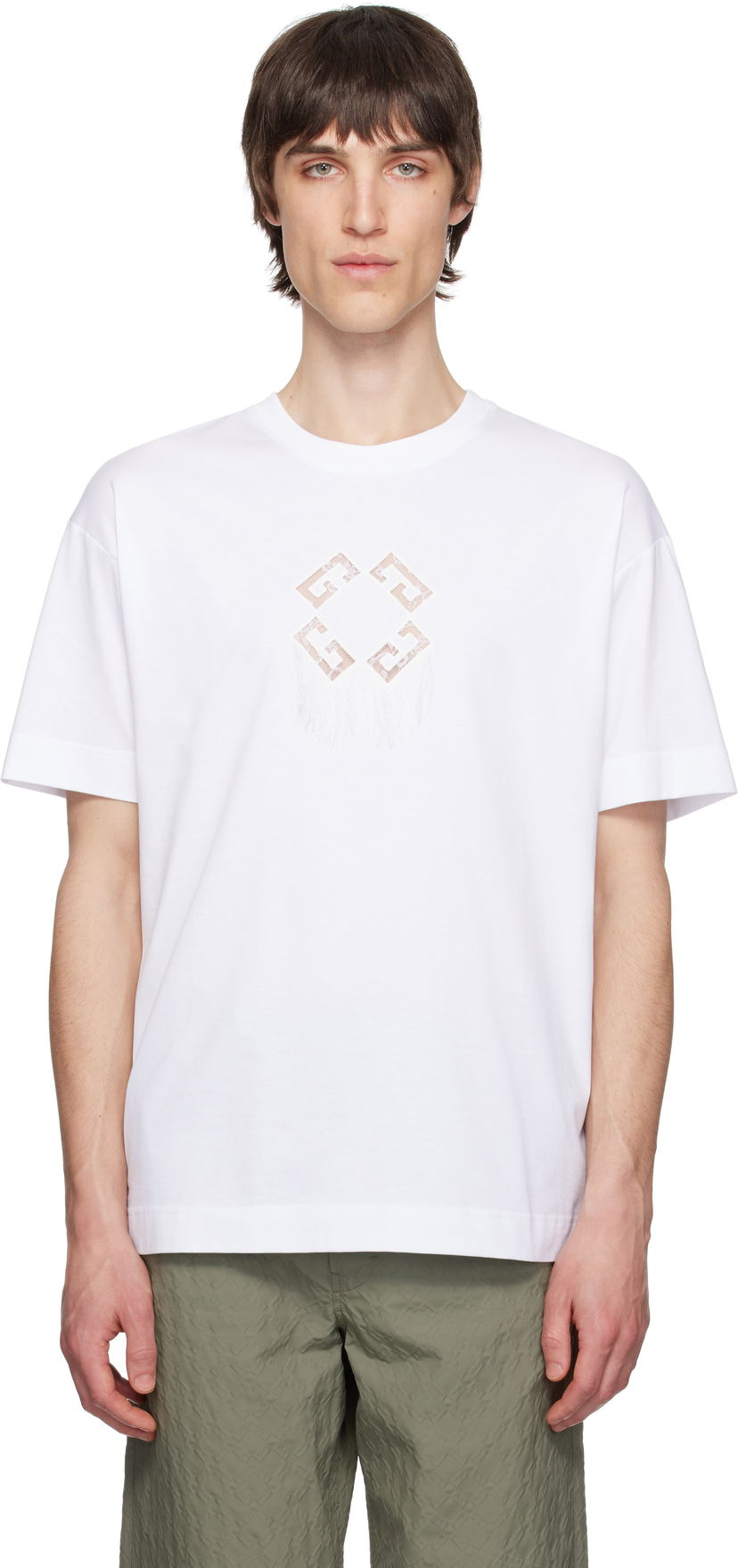 T-shirt Givenchy Givenchy Monogram 72 Cotton T-Shirt Vit | BM71MGG213100