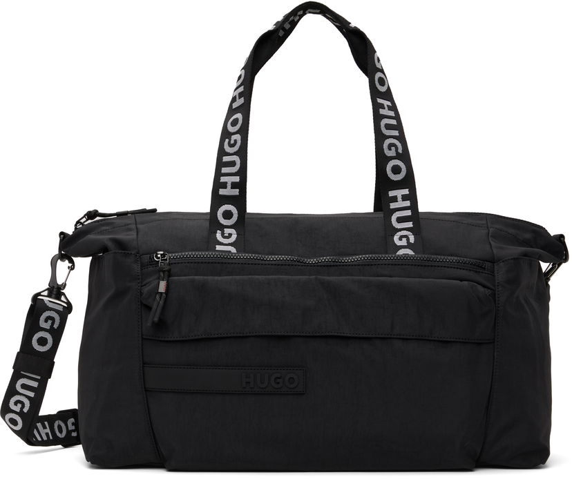 Gymsäck BOSS Hugo Logo Patch Duffle Bag Svart | 50541967