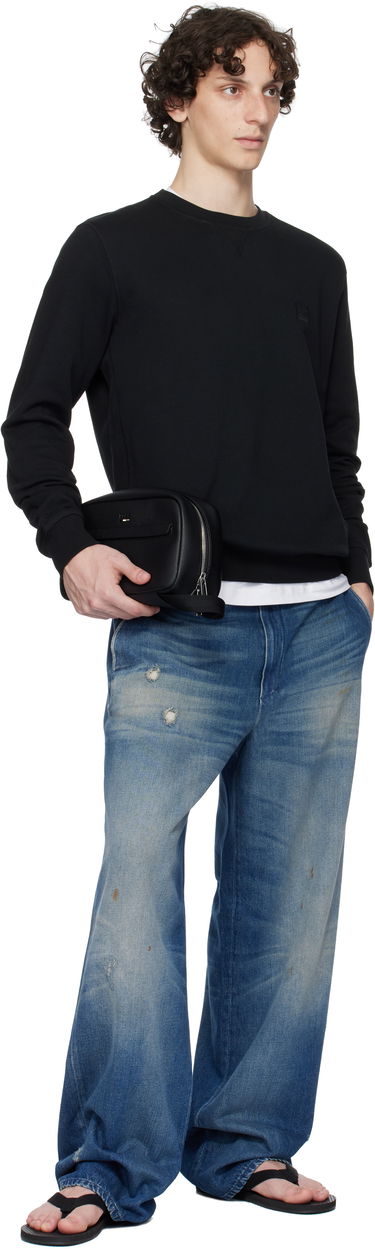 Resväska BOSS BOSS Pebble-Grained Wash Bag Svart | 50548020, 3