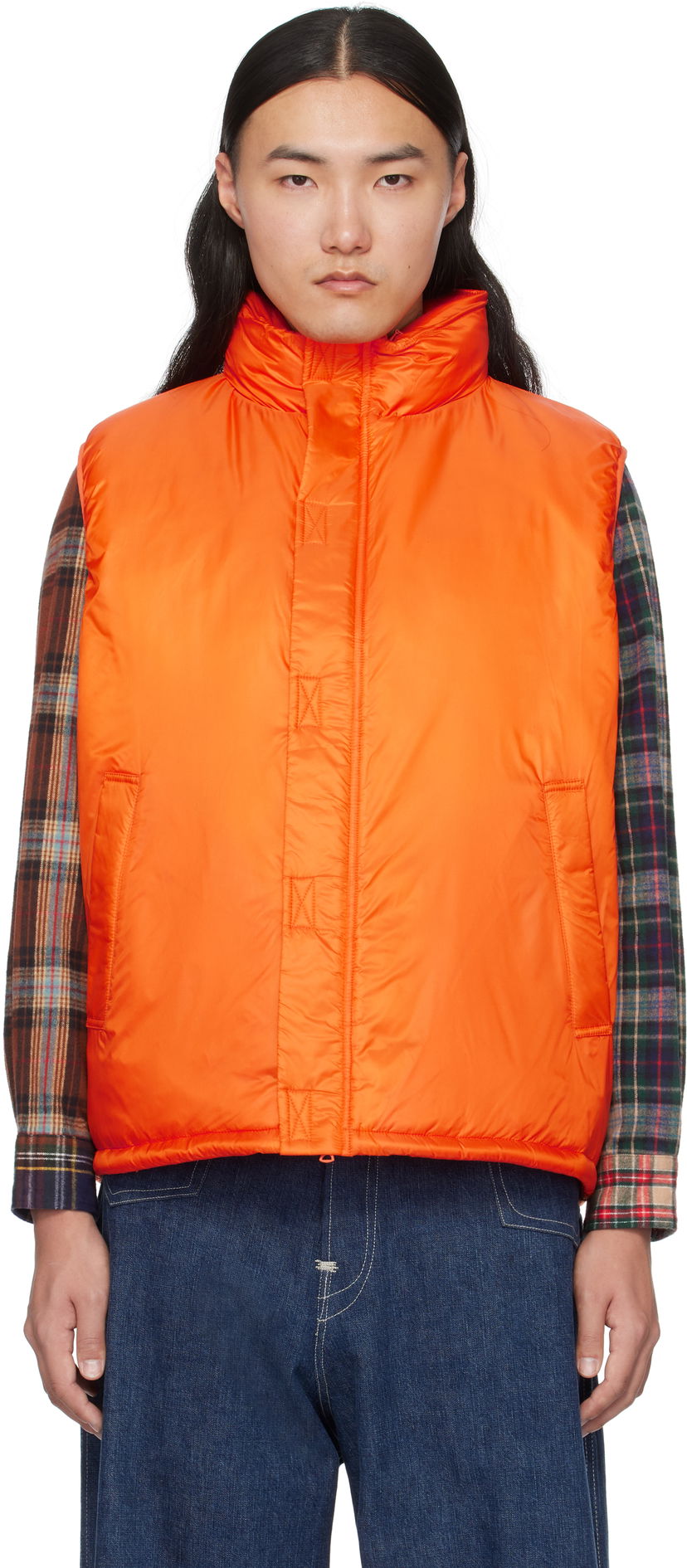 Väst BEAMS BEAMS PLUS MIL Puff Version 2 Ripstop Vest Orange | 38060116139