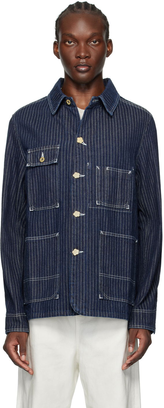 Skjorta KENZO Relaxed Workwear Denim Jacket Blå | FE65DV1126F1