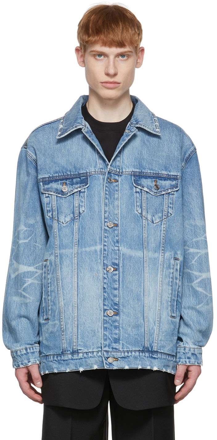 Jacka We11done We11done Trucker Denim Jacket Blå | WD-DJ1-22-354-U-BL