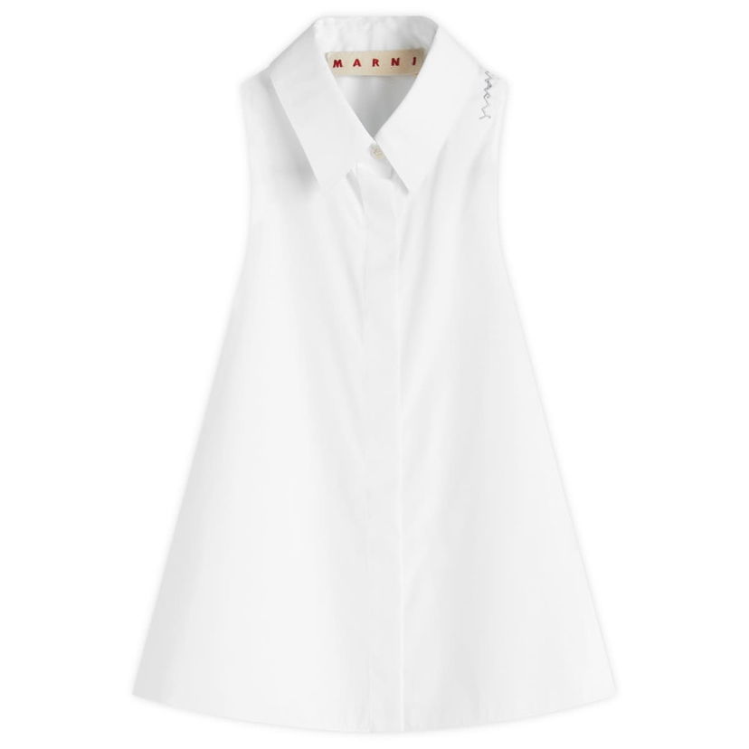 Skjorta Marni Marni Sleeveless A-Line Shirt Vit | CAMA0612S0