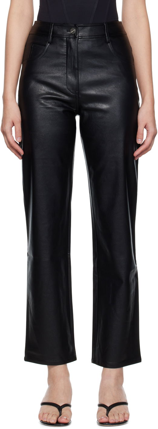 Byxor Miaou Miaou Junior Faux-Leather Pants Svart | 1010-CL-BLKL