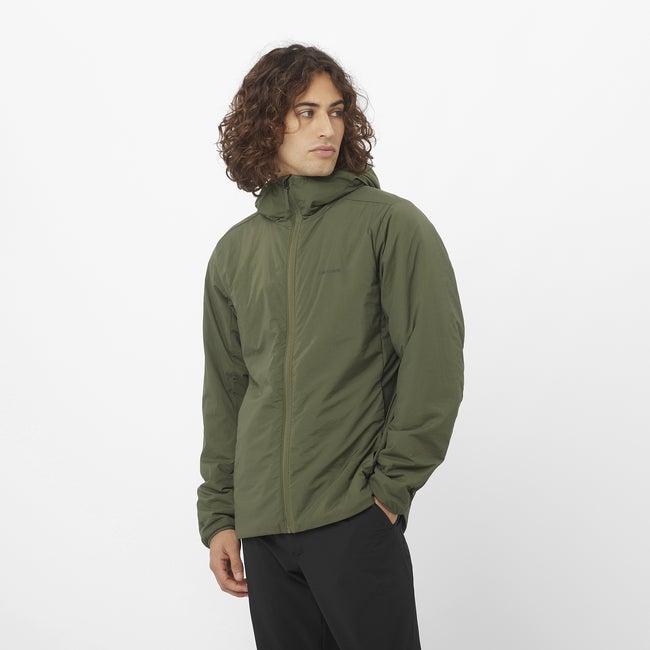 Vindjacka Salomon Flex Hooded Jacket Grön | LC2473600