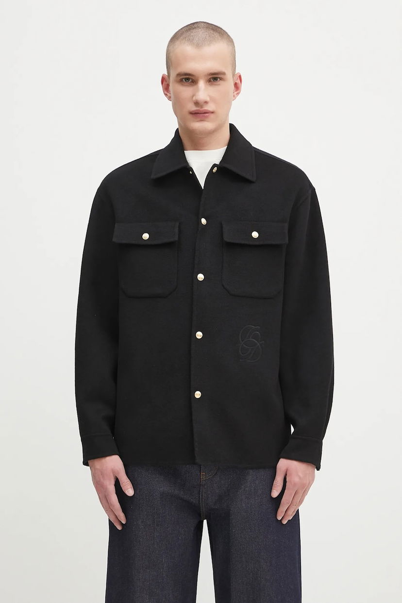 Jacka Drôle de Monsieur Drôle de Monsieur La Surchemise Laine Shirt Jacket Svart | H.JT254.WO031