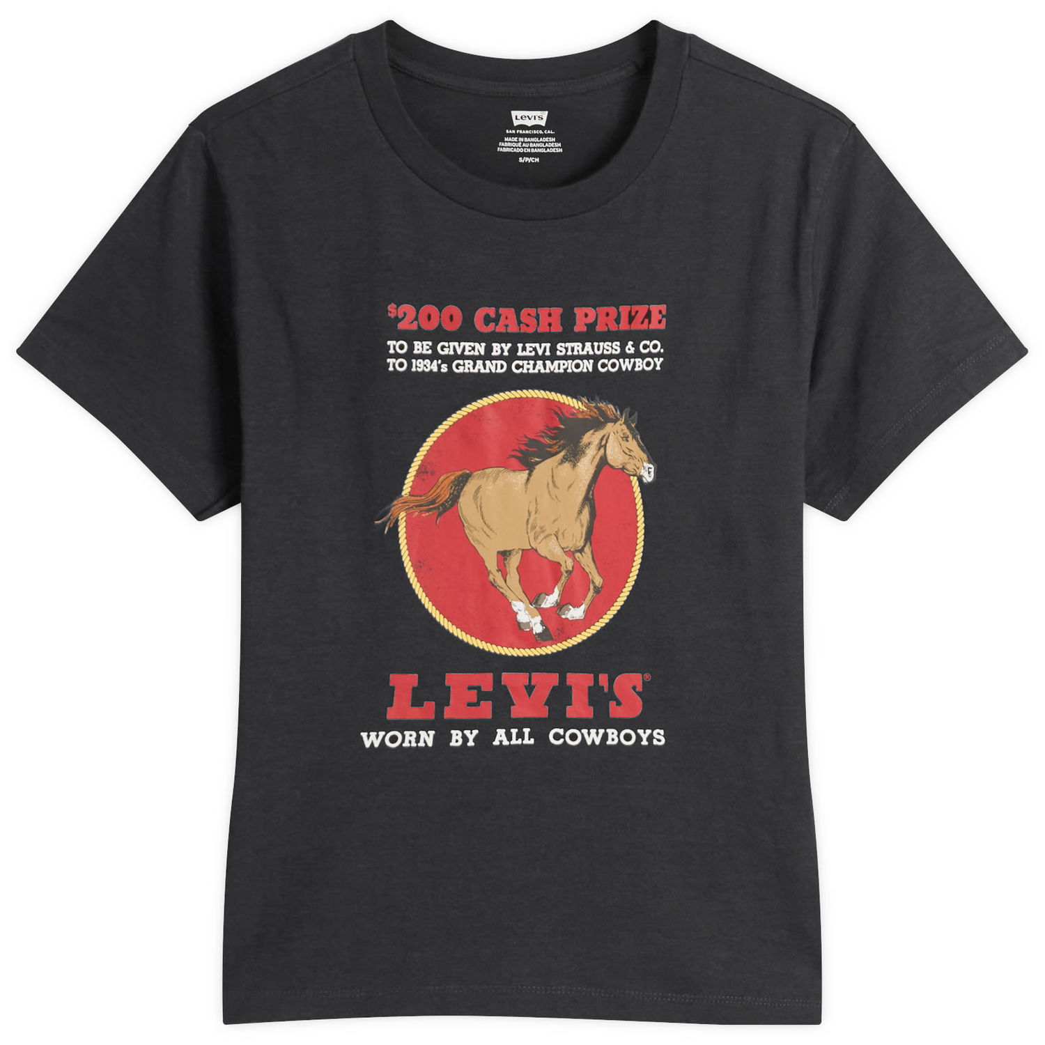 T-shirt Levi's Horse Print T-Shirt Svart | A8804-0063, 1