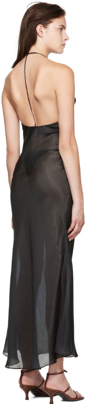 Klä GUIZIO Guizio Exclusive Halter Neck Maxi Dress Svart | SD 3, 2