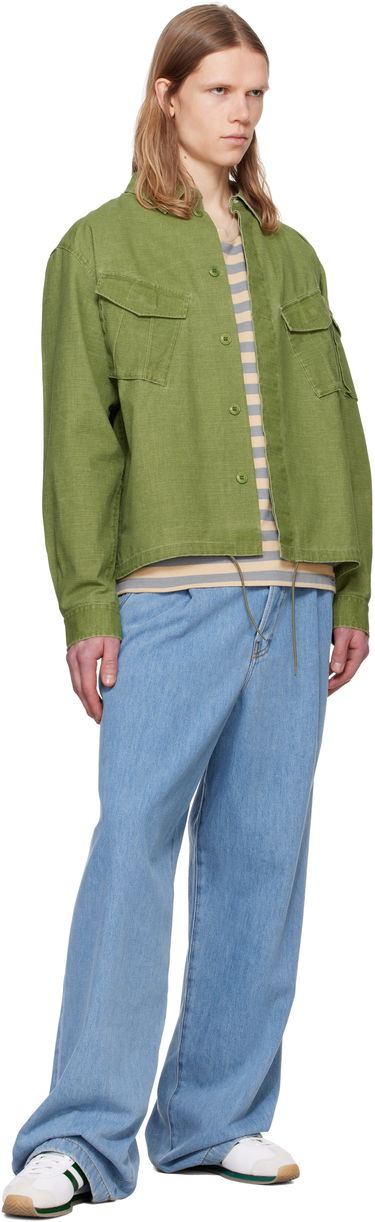 Skjorta KENZO Kenzo Paris Pocket Overshirt Grön | FF55CH5339GD, 3