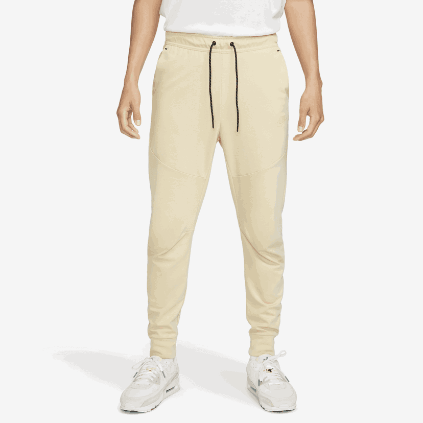 Träningsbyxor Nike Sportswear Tech Fleece Lightweight Slim-Fit Jogger Tracksuit Bottoms Beige | DX0826-783