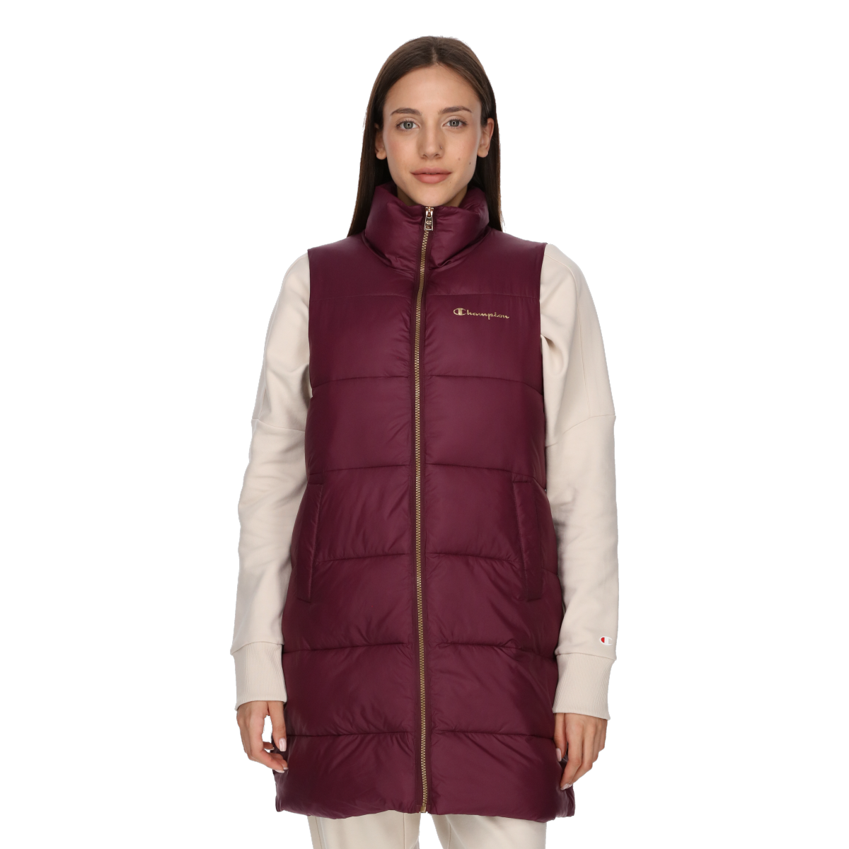 Väst Champion AMY Longline Puffer Vest Bourgogne | CHA223F504-52, 0