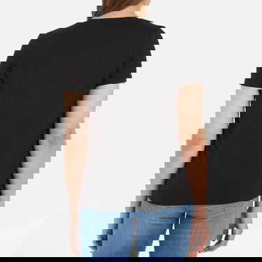 T-shirt Tommy Hilfiger Cotton-Jersey Printed T-Shirt Svart | WW0WW31999BDS, 1