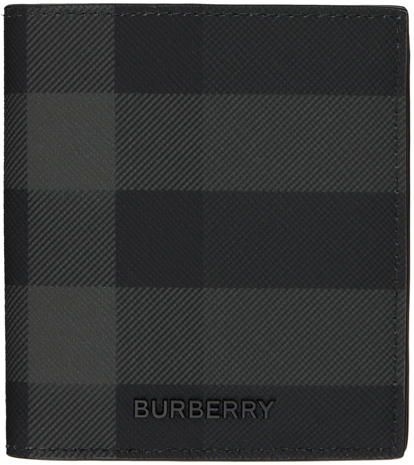 Plånbok Burberry Check Bifold Wallet Svart | 8073276