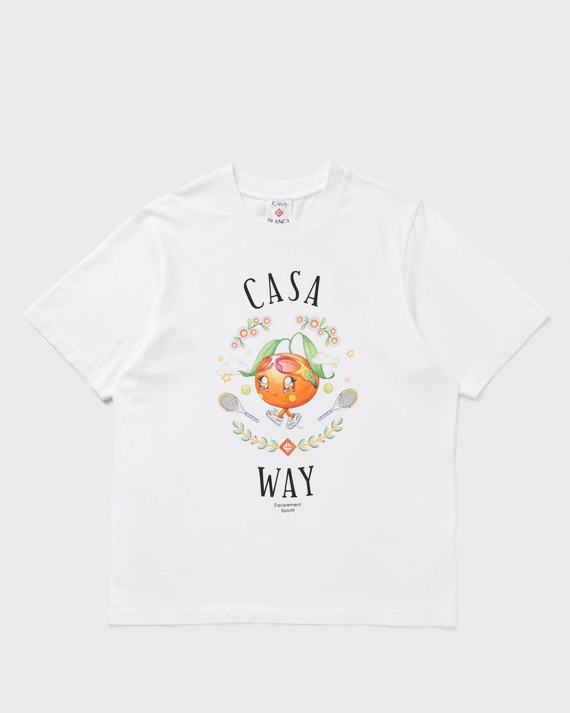 T-shirt Casablanca Casa Way Orange Mascot Graphic T-Shirt Vit | M-AW25-JTS-001-02