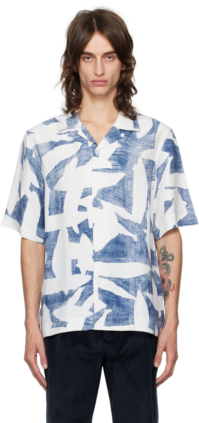 Skjorta Paul Smith Paul Smith Abstract Print Shirt Vit | M1R-905U-N02392-40