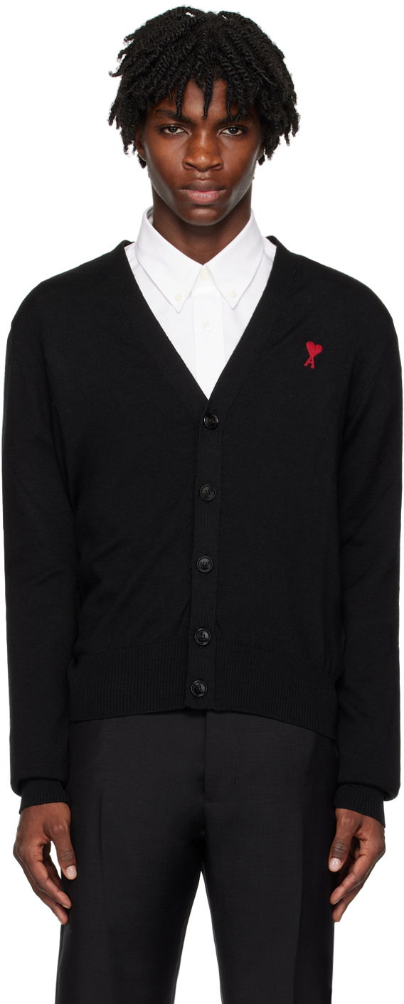 Sweater AMI Cardigan Svart | BFHKC111.KN0025, 0