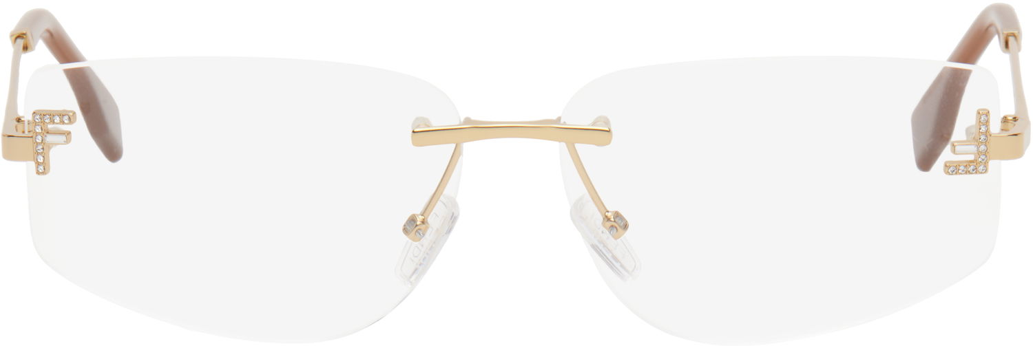 Solglasögon FENDI Fendi First Crystal Glasses Metallisk | FE5116US@58030 192337204203, 0