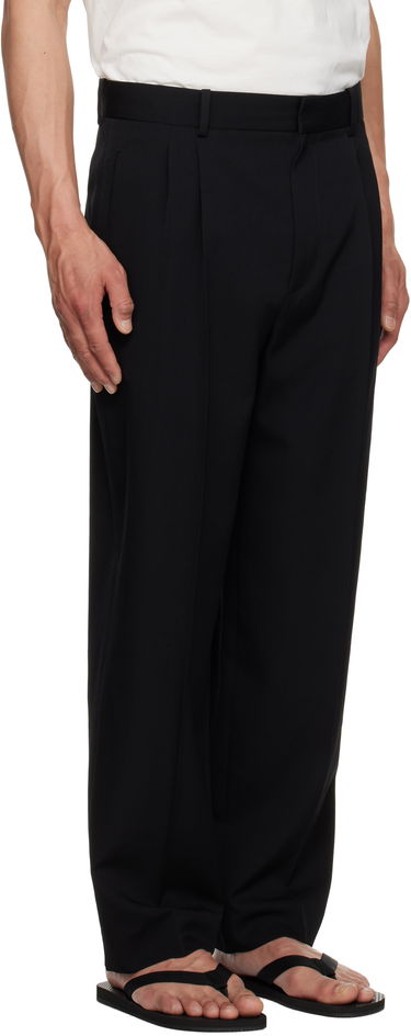 Byxor The Row The Row Silas Pleated Trousers Svart | 909-W3598, 1