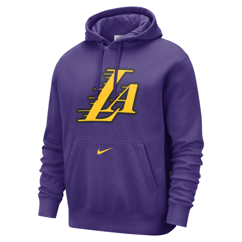 Sweatshirt Nike NBA Los Angeles Lakers Club City Edition Fleece Hoodie Purpur | FZ0599-504