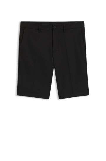 Shorts BOSS Slim-Fit Water-Repellent Stretch Shorts Svart | 50540337