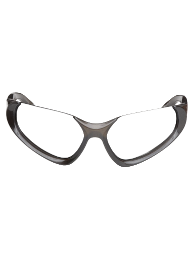 Solglasögon Balenciaga Exaggerated Sport Goggle Sunglasses Grå | BB0202S-002