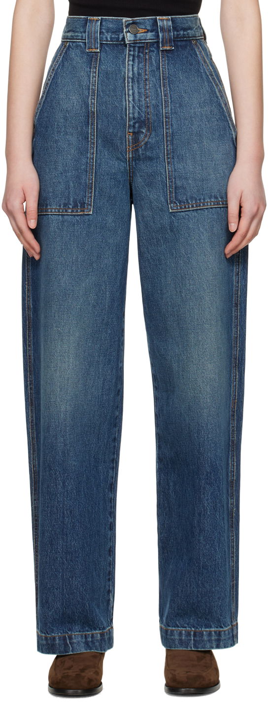 Jeans Khaite Blue 'The Hewitt' Jeans Mörkblå | 1143908005, 0