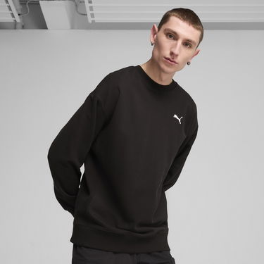 Sweater Puma WARDROBE ESS Relaxed Crewneck Sweatshirt Svart | 629650_01, 0
