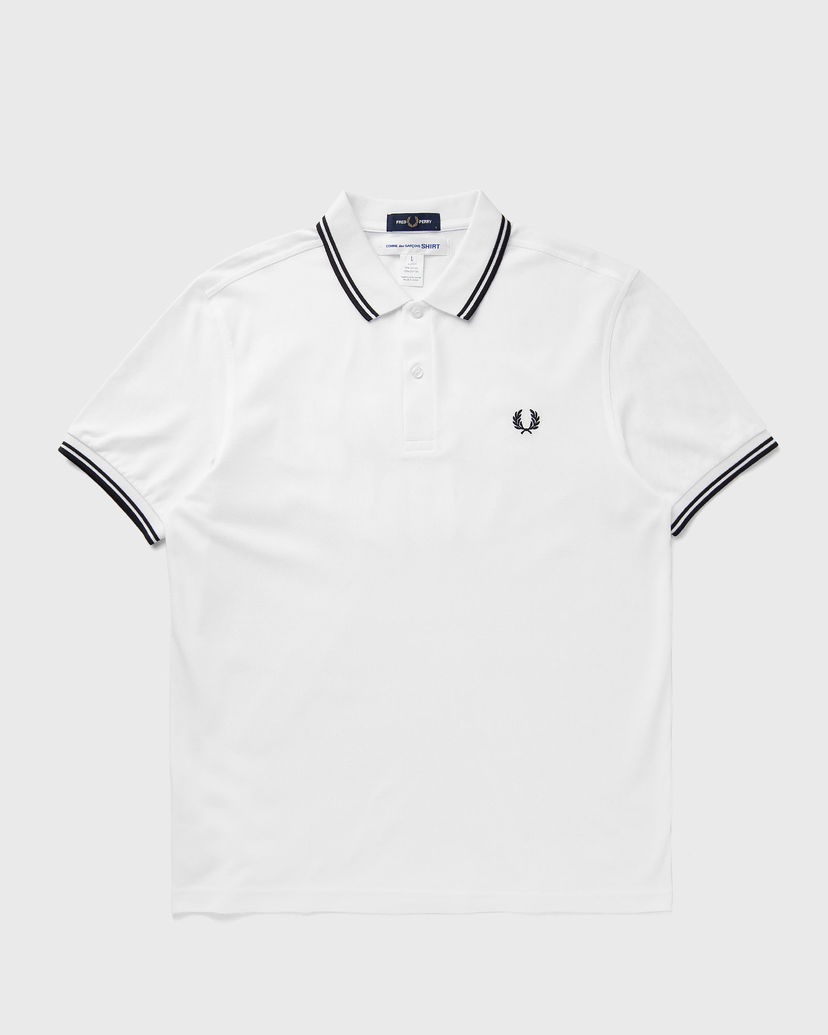 Polotröja Comme des Garçons Fred Perry Knit T-Shirt Vit | FO-T502-S25-3