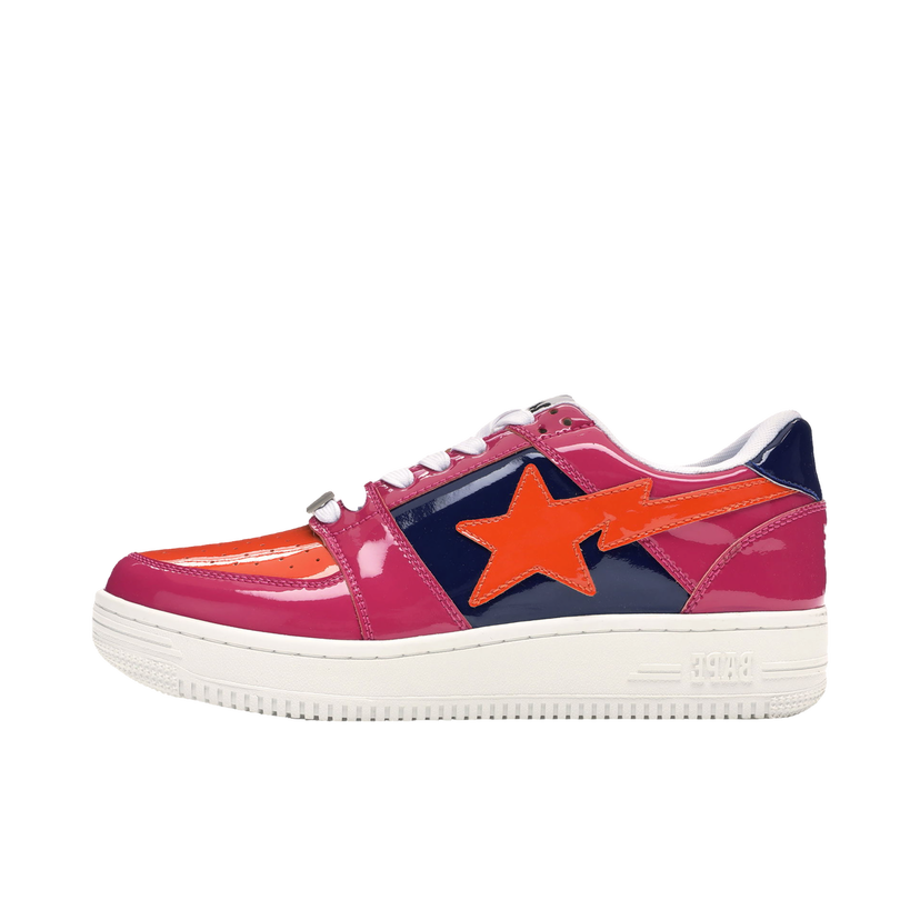 Sneakers och skor BAPE Bape Sta Low "Color Block Pink Orange Navy" Röd | 1F80191001-PNK