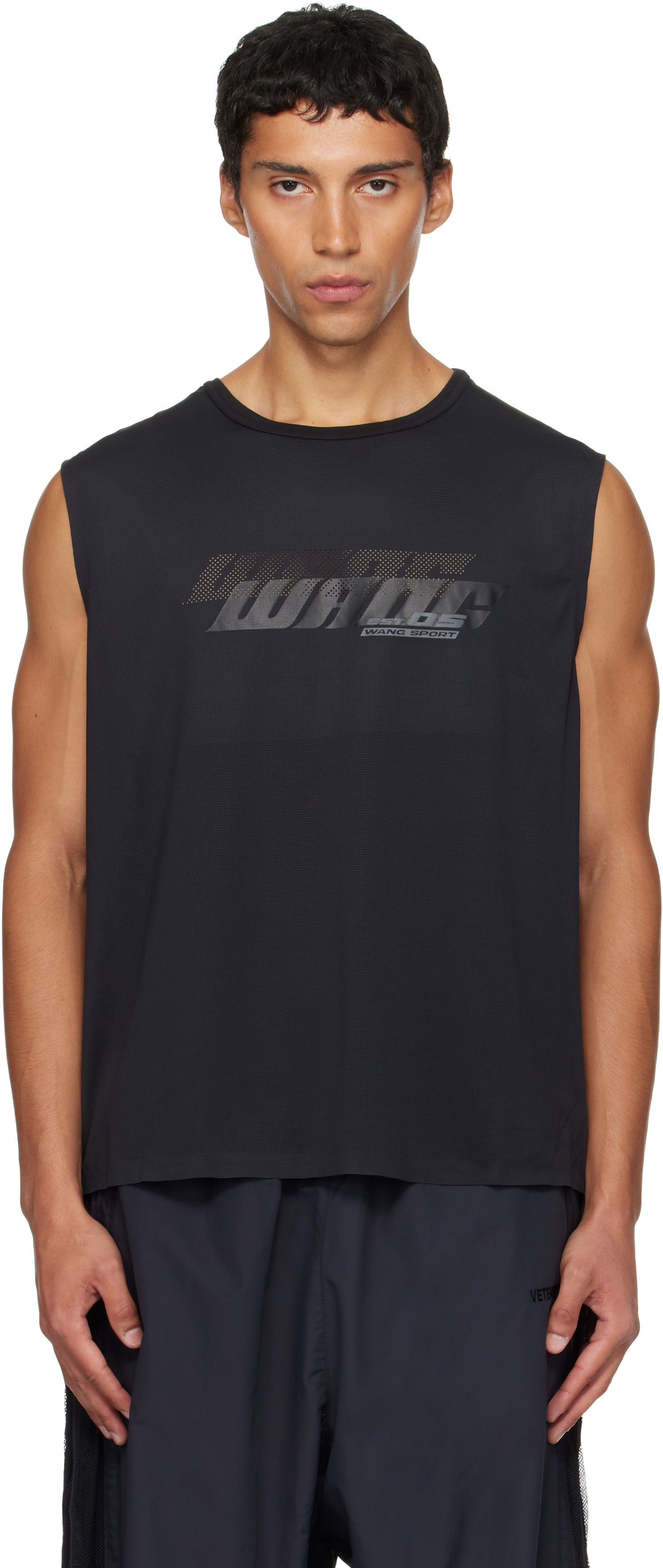 Linne Alexander Wang Alexander Wang Graphic Logo Muscle Tank Top Svart | 6CC3251089, 0