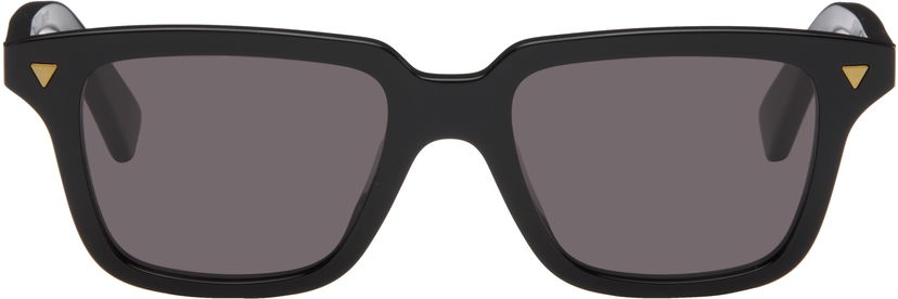 Solglasögon Bottega Veneta Bottega Veneta Triangle Stud Rectangular Sunglasses Svart | BV1363S-001
