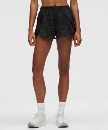 Shorts lululemon Negative Split Textured Reflective Running Shorts Svart | prod20003643, 1