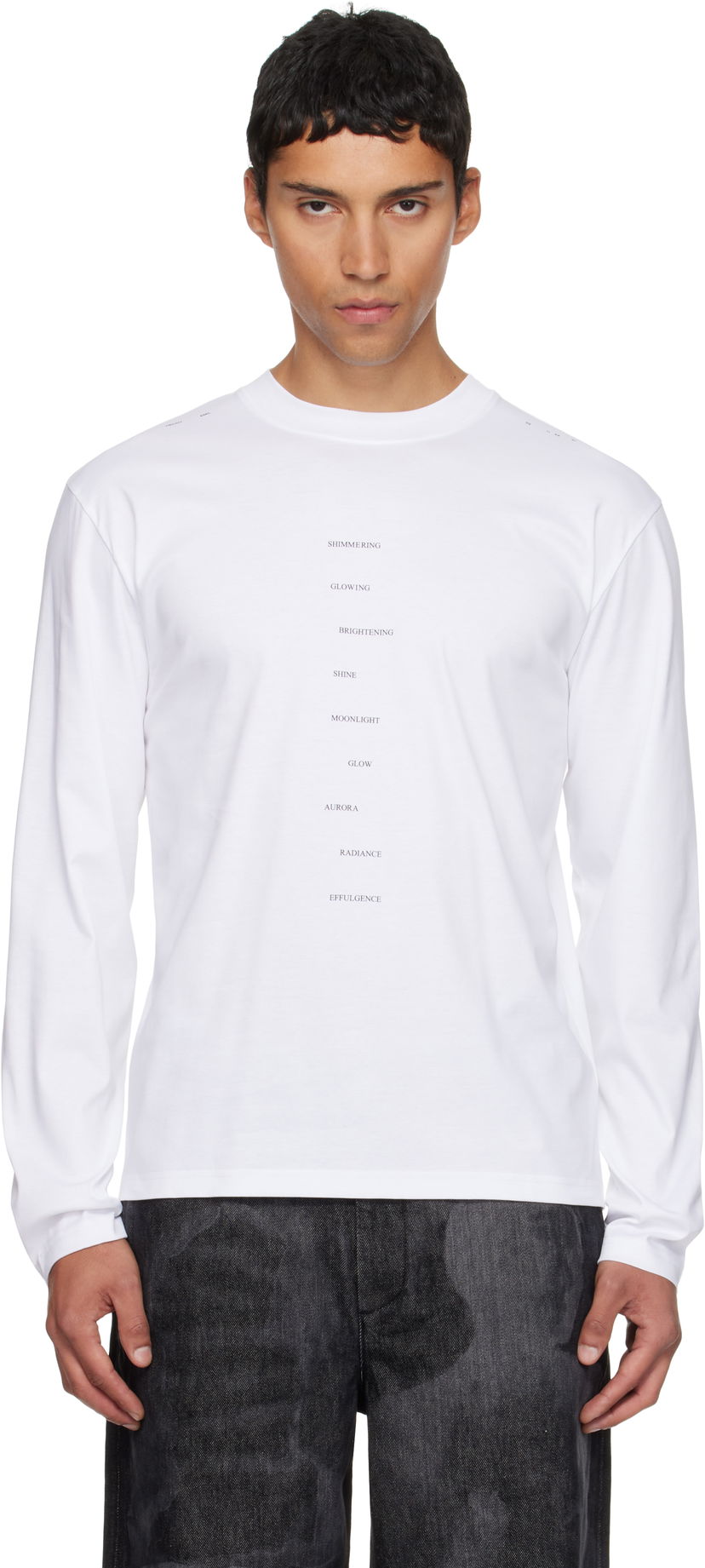 T-shirt HELIOT EMIL HELIOT EMIL Effulgence Long Sleeve T-Shirt Vit | AW25_M_09_149_WHT02