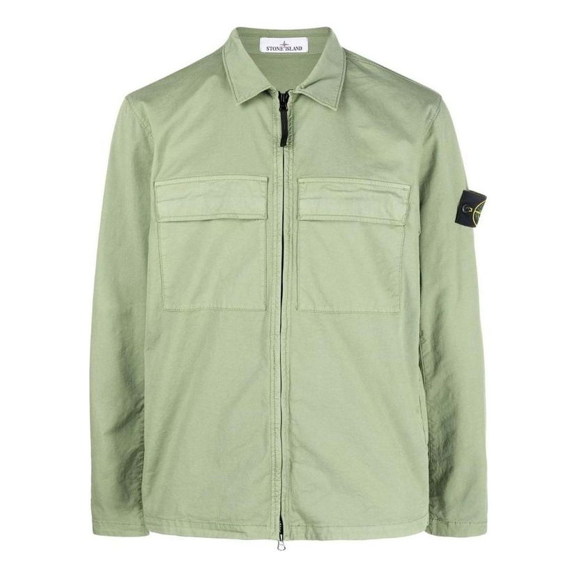 Skjorta Stone Island Compass Logo Shirt Jacket Grön | 781510210-V0055