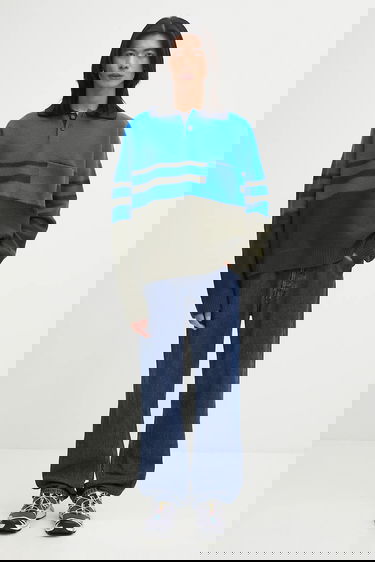 Sweater Wales Bonner Wales Bonner Calm Polo Sweater Blå | UA25KN15.WO15.750, 4